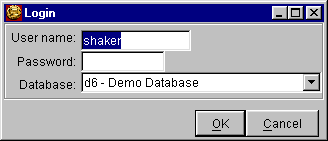 Login screen - GUI version