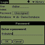 Password dialog