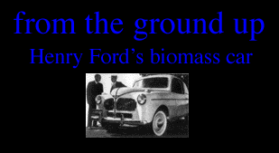 FROM THE GROUND UP                         HENRY FORD’S BIOMASS CAR