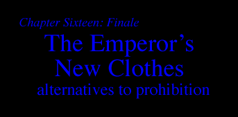 Chapter Sixteen: Finale                   THE EMPEROR’S NEW CLOTHES                          ALTERNATIVES TO PROHIBITION