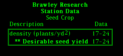 Seed Crop