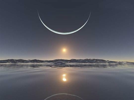 New Moon at the North Pole