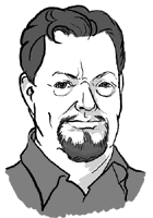 Drawing of L. Neil Smith by Scott Bieser