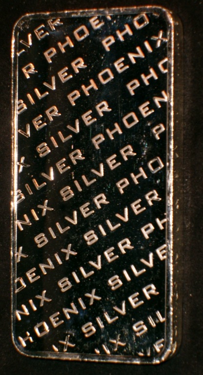 Phoenix Dollar 10oz Silver Bar Reverse