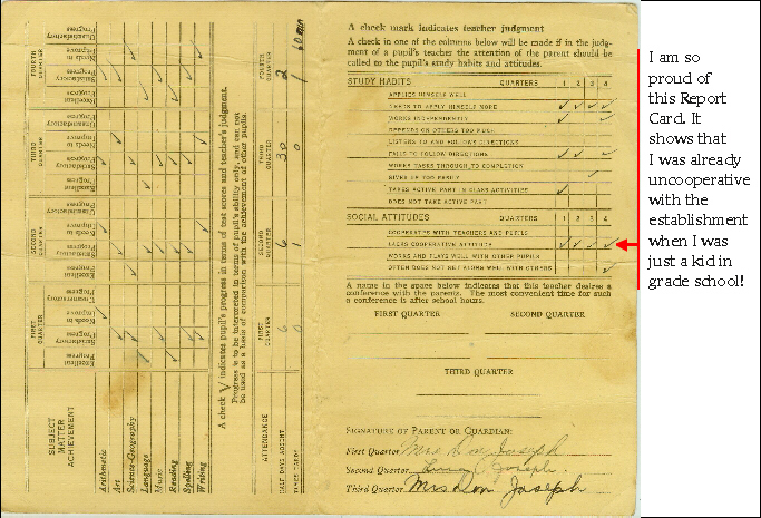 Rocky's report card